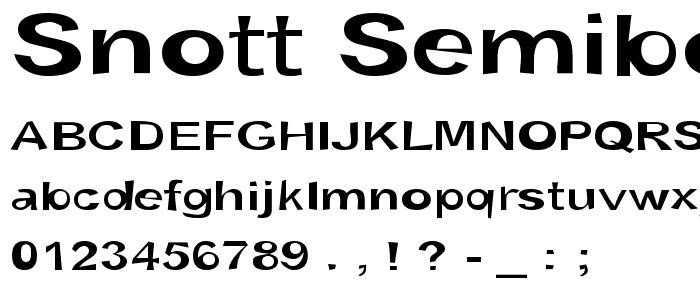 Snott SemiBold font